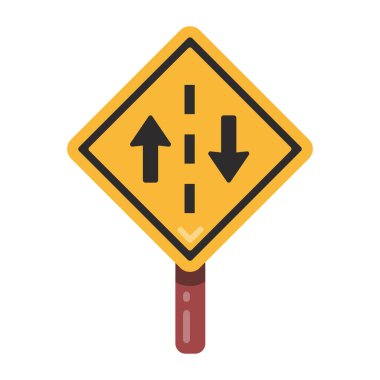 Yol simgesi vektörü. İnce çizgi sembolü. izole edilmiş sınır çizimi