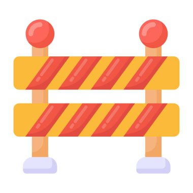 Bariyer. Web simgesi basit illüstrasyon