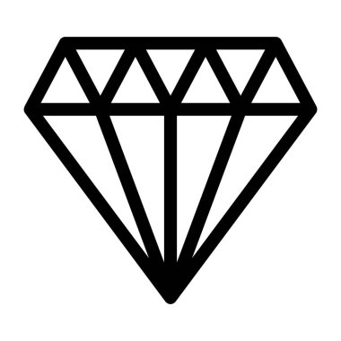 Elmas. Web simgesi basit illüstrasyon