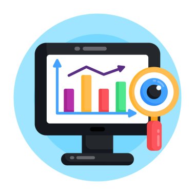 Analiz. Web simgesi basit illüstrasyon