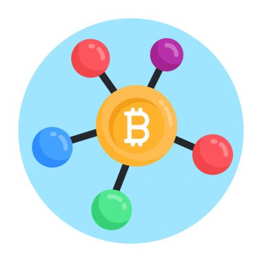 Bitcoin web simgesi basit tasarım 