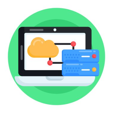 bulut hesaplama web simgesi basit tasarım