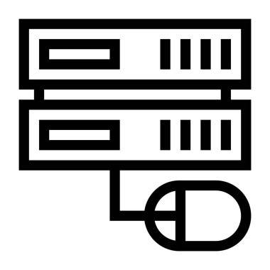 Sunucu. Web simgesi basit illüstrasyon