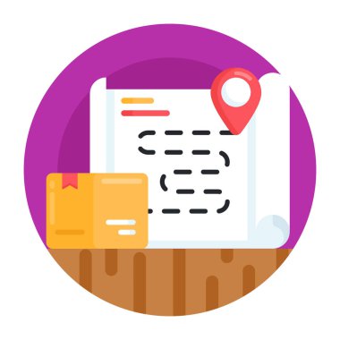 Teslimat. Web simgesi basit illüstrasyon