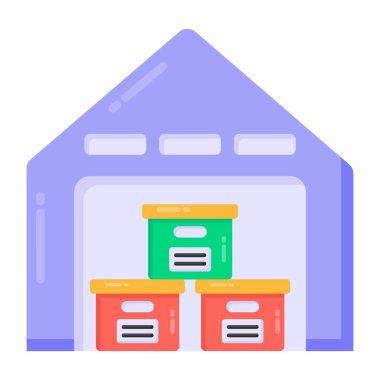 kutu vektör simgesi modern basit illüstrasyon