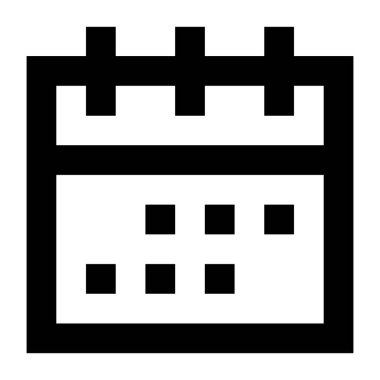 Takvim. Web simgesi basit illüstrasyon