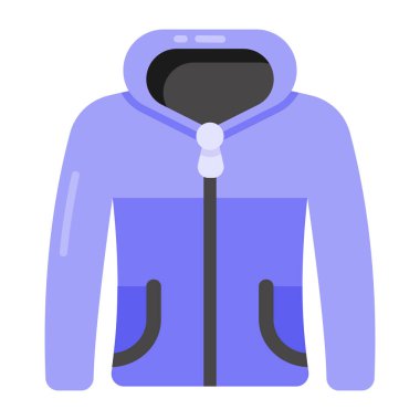 Kapüşonlu. Web simgesi vektör illüstrasyonu