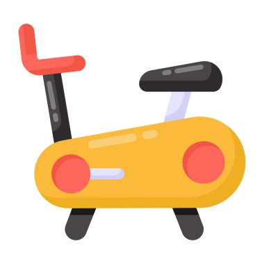 Sabit bisiklet. Web simgesi basit illüstrasyon