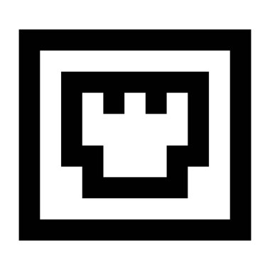 Bir bilgisayar monitörünün basit simgesi