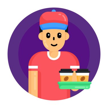 Elinde kahve çantası olan bir adam.