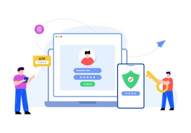 Akıllı telefonu ve internet güvenlik kavramına sahip cep telefonu olan bir adam.