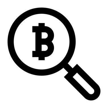 Bitcoin web simgesi vektör illüstrasyonu 