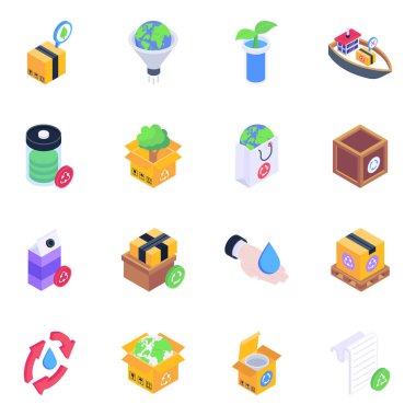 Web tasarımı için vektör simgeleri kümesi