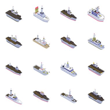 Geminin vektör simgeleri. Tanker ve diğerinin çizimi.