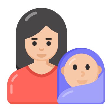 Anne ve kızı. Basit tasarım