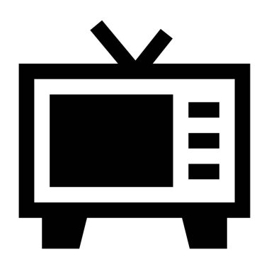 Televizyon. Web simgesi basit illüstrasyon