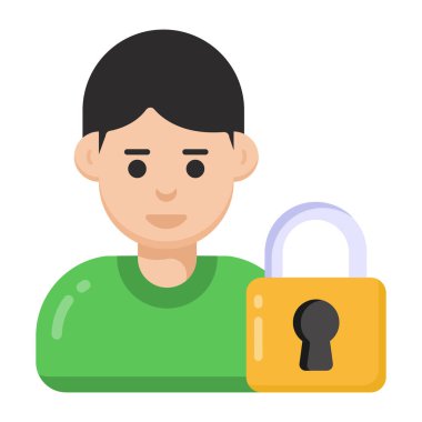 güvenlik görevlisi ikon vektör illüstrasyonu