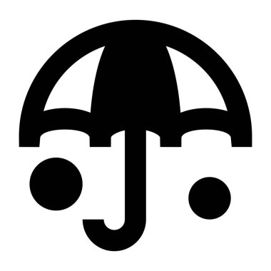 Şemsiye. Web simgesi basit illüstrasyon