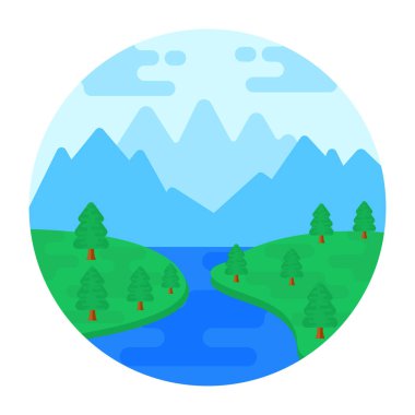 Doğa web simgesi basit tasarım 