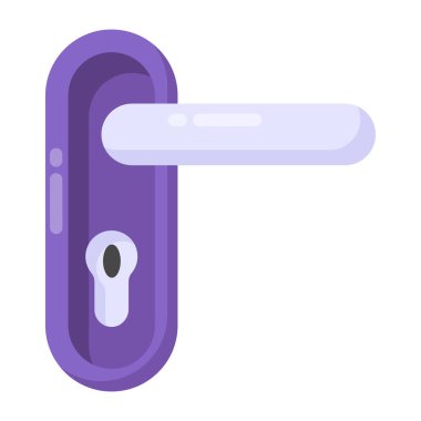 Kapı kolu simgesi. Vektör sembolü. beyaz arkaplanda izole