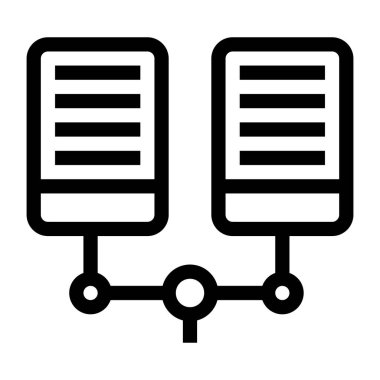 veritabanı. Web simgesi basit illüstrasyon