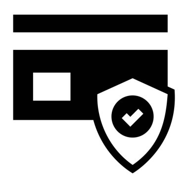 güvenlik ve koruma simgesi vektör illüstrasyonu