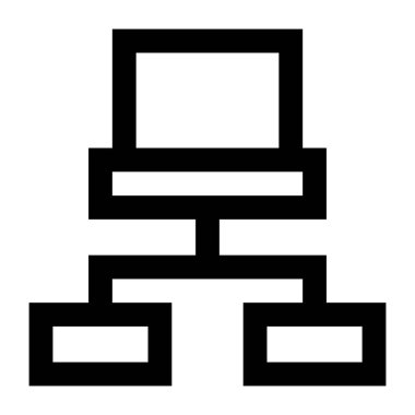 Bilgisayar. Web simgesi basit illüstrasyon