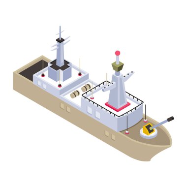 Bir benzin istasyonunun izometrik vektör çizimi.