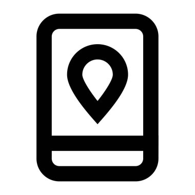 konum simgesi. düz resimleme