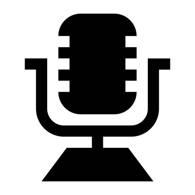 Mikrofon. Web simgesi basit tasarım