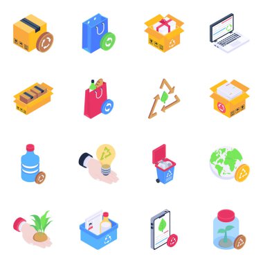 Web ve mobil için vektör simgeleri kümesi