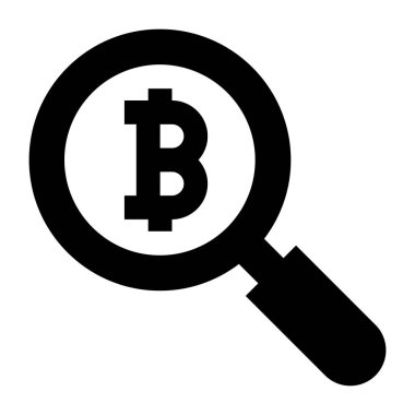 Bitcoin web simgesi vektör illüstrasyonu 