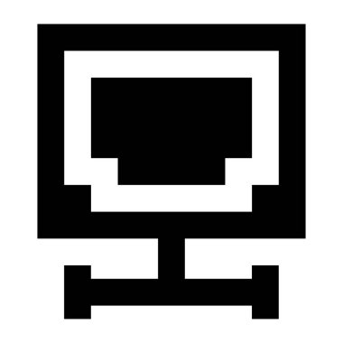 Bilgisayar. Web simgesi basit illüstrasyon