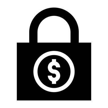 Kilit. Web simgesi vektör illüstrasyonu