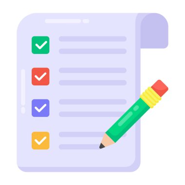 Kontrol listesi. Web simgesi basit illüstrasyon