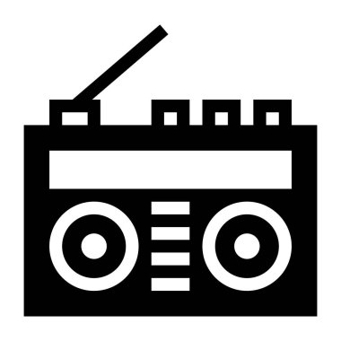 Radyo. Web simgesi basit illüstrasyon