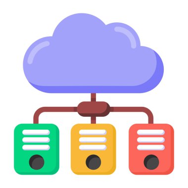 bulut hesaplama web simgesi basit tasarım 