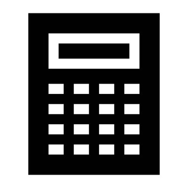 hesap makinesi simgesi, vektör illüstrasyonu