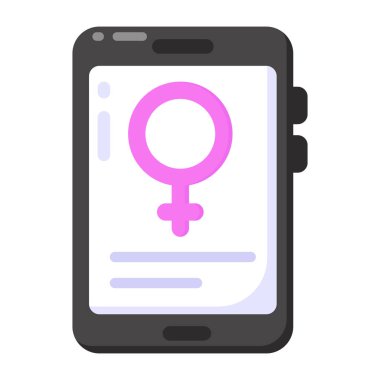 akıllı telefon ve kalp vektör illüstrasyon tasarımlı cep telefonu