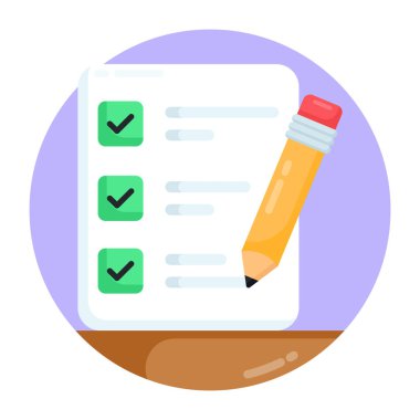 Kontrol listesi. Web simgesi basit illüstrasyon