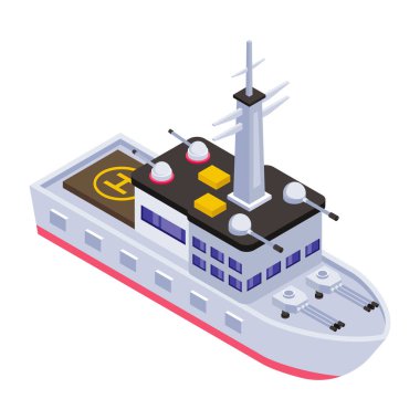 Bir benzin istasyonunun izometrik vektör çizimi.