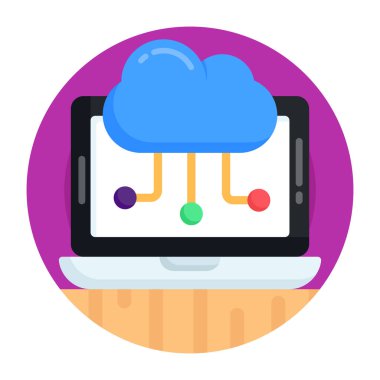  bulut hesaplama web simgesi basit tasarım