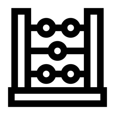 Abaküs. Web simgesi basit illüstrasyon