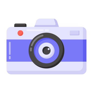 Kamera simgesi. Web tasarımı için fotoğraf vektörü simgelerinin düz çizimi