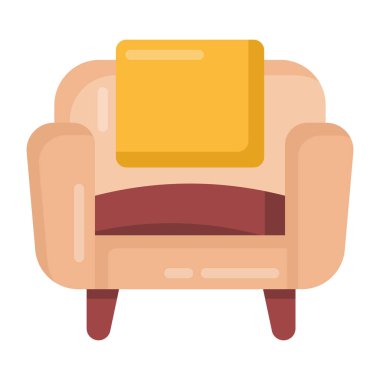 Kanepe. Web simgesi basit illüstrasyon