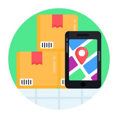 harita ve işaretleyici vektör illüstrasyon tasarımı ile dağıtım izleme