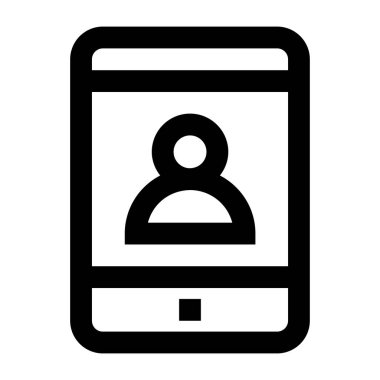 Cep telefonu. Web simgesi basit illüstrasyon