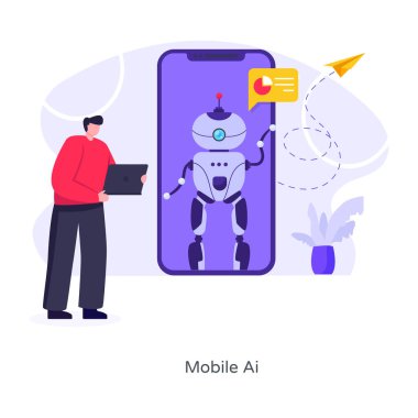 mobil ai ector çizimi