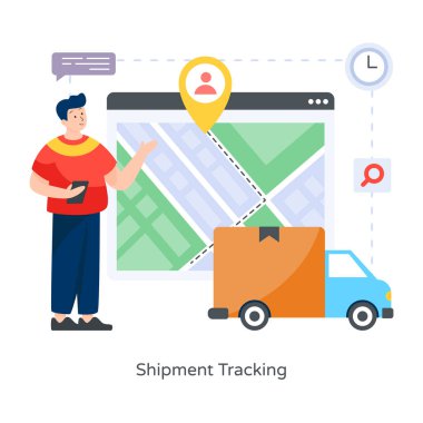 delivery service. online shopping. vector illustration