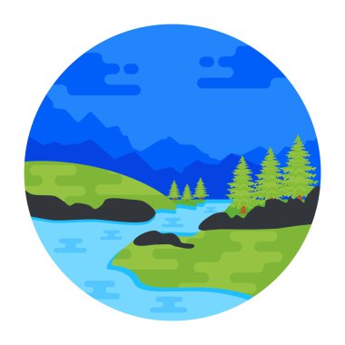 Doğa web simgesi basit tasarım